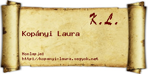 Kopányi Laura névjegykártya